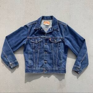 Vintage 80s Levis made in Canada red tab denim jean trucker jacket